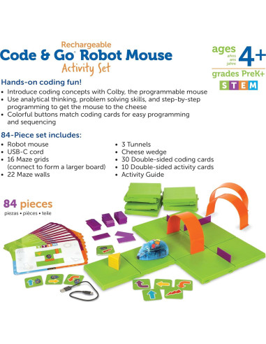 Juego de Codificación Robot Ratón Colby Learning Resources