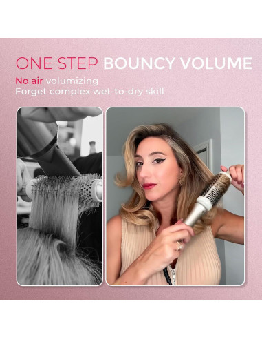 Cepillo Térmico TYMO STYLUX 2 en 1 Alisador y Rizador