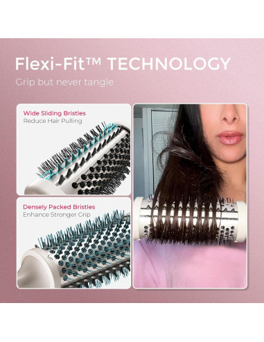 Cepillo Térmico TYMO STYLUX 2 en 1 Alisador y Rizador