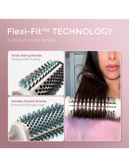 Cepillo Térmico TYMO STYLUX 2 en 1 Alisador y Rizador