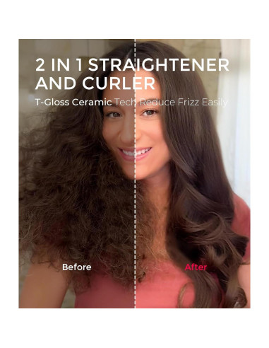 Cepillo Térmico TYMO STYLUX 2 en 1 Alisador y Rizador