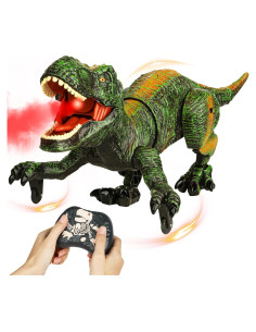 Dinosaurio Robot RC Flybakiz Verde 27.5cm con Rocío y Luz