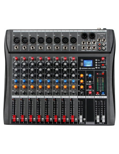 Mezclador de Audio Depusheng DX8 8 Canales USB Bluetooth