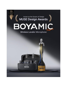 Micrófono Lavalier Inalámbrico BOYAMIC 300m 10h Batería 2
