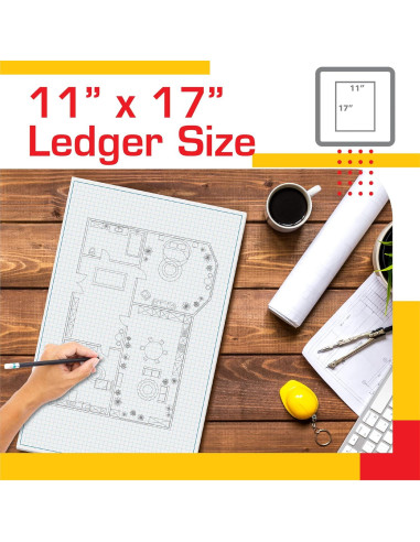 Bloc Cuadriculado Better Office 50 Hojas 27,94x43,18cm Azul