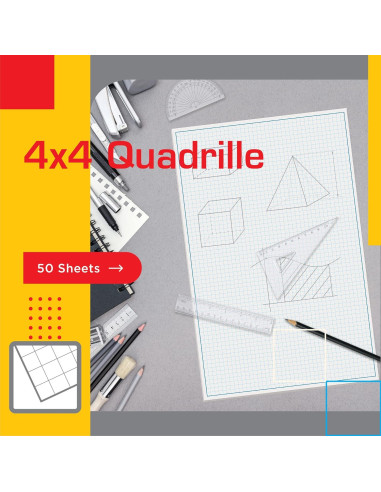 Bloc Cuadriculado Better Office 50 Hojas 27,94x43,18cm Azul