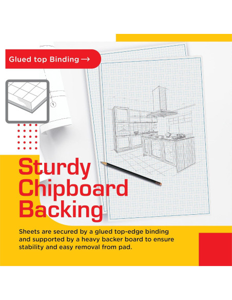 Bloc Cuadriculado Better Office 50 Hojas 27,94x43,18cm Azul