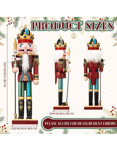 Muñeco de Madera Cascanueces Karenhi 38 cm Tradicional