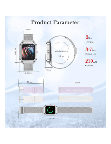 Reloj Inteligente Betatree 1.6" Táctil para Mujeres