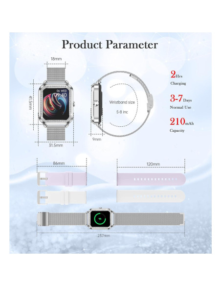 Reloj Inteligente Betatree 1.6" Táctil para Mujeres