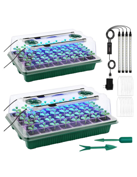 Kit de Germinación NEWKITS con Luz y 80 Celdas