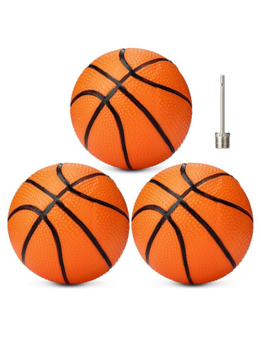 Mini Balones de Baloncesto Gejoy 10 cm PVC 3 Paquetes