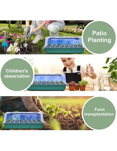 Kit de Germinación NEWKITS con Luz y 80 Celdas