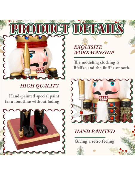 Muñeco de Madera Cascanueces Karenhi 38 cm Tradicional