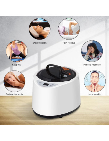 Generador de Vapor Portátil Hoolife 2L 1000W con Control Remoto