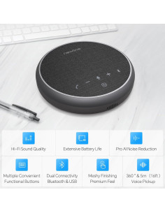 Altavoz Bluetooth NewPie para Conferencias 360 USB-C 2