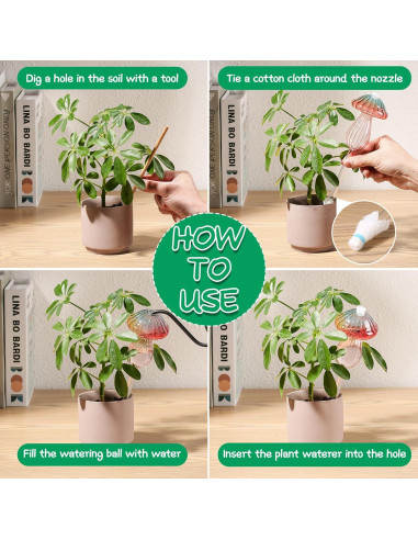 Esferas de Riego Kaimfdg 4 PCS Arcoíris para Plantas