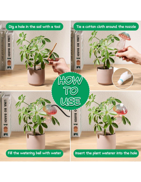 Esferas de Riego Kaimfdg 4 PCS Arcoíris para Plantas