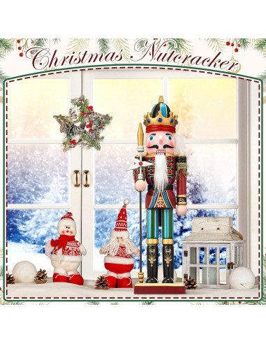 Muñeco de Madera Cascanueces Karenhi 38 cm Tradicional