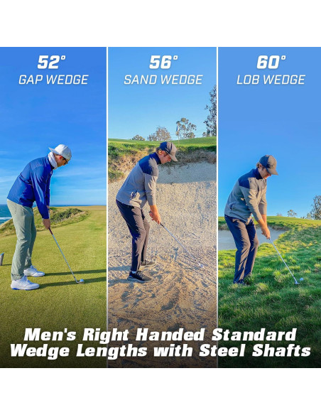 Juego de Wedges de Golf GoSports Max Spin - 3 Wedges para Diestros