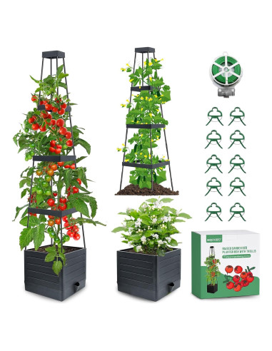 Caja de Jardín Elevada MQFORU con Enrejado 144,78 cm