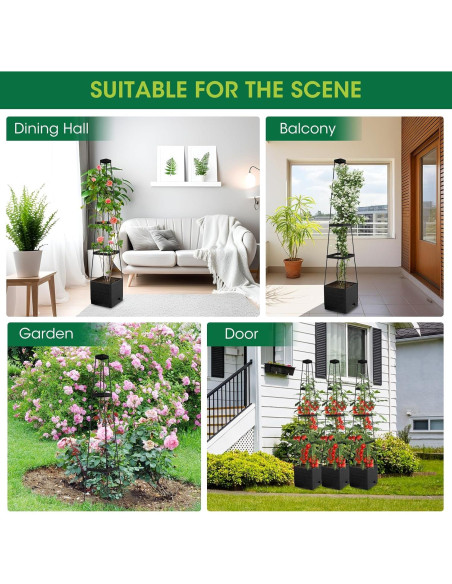 Caja de Jardín Elevada MQFORU con Enrejado 144,78 cm