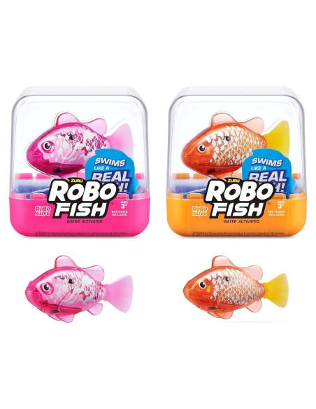 Robo Fish ZURU Pez Robótico Nadador Rosa y Dorado 2 Piezas Robo Fish ZURU Pez Robótico Nadador Rosa y Dorado 2 Piezas