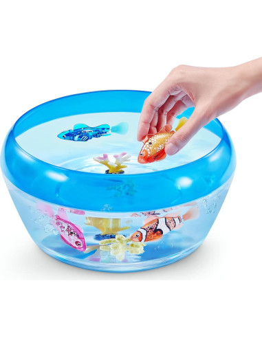 Robo Fish ZURU Pez Robótico Nadador Rosa y Dorado 2 Piezas
