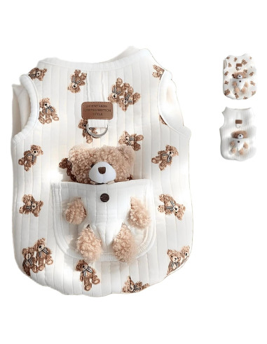 Ropa para Mascotas Jatmira Oso de Peluche XL Blanca