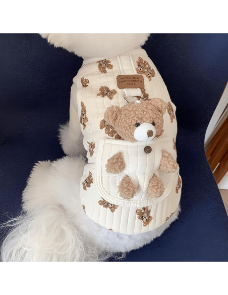Ropa para Mascotas Jatmira Oso de Peluche XL Blanca
