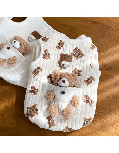 Ropa para Mascotas Jatmira Oso de Peluche XL Blanca