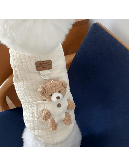 Ropa para Mascotas Jatmira Oso de Peluche XL Blanca Ropa para Mascotas Jatmira Oso de Peluche XL Blanca