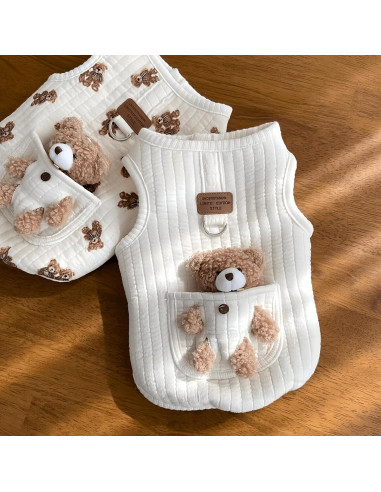 Ropa para Mascotas Jatmira Oso de Peluche XL Blanca