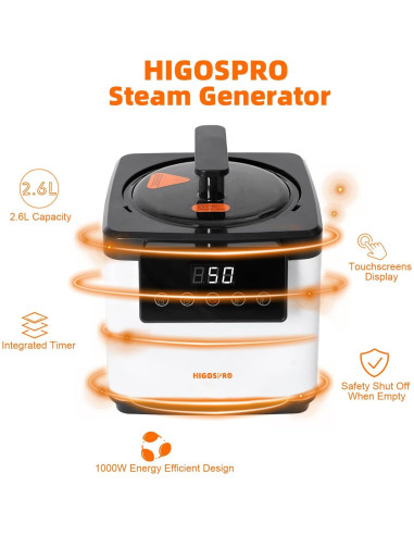 Generador de sauna HIGOSPRO 2.6L 1000W con control remoto