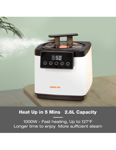 Generador de sauna HIGOSPRO 2.6L 1000W con control remoto