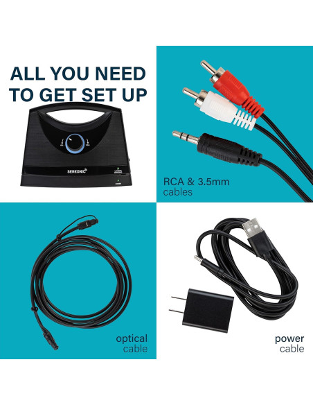 Altavoces Inalámbricos SEREONIC para TV - 30.48 m Alcance