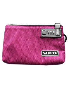 Bolsa de Dinero Vaultz Rosa con Cerradura 17,78 x 25,4 cm