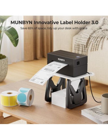 Soporte de Etiquetas MUNBYN para Rollo y Plegadas 24cm