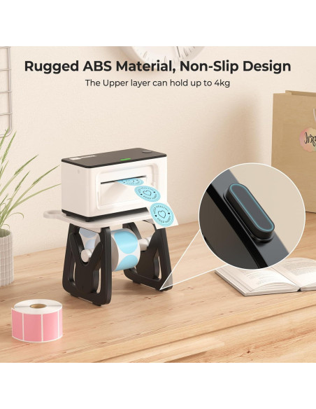 Soporte de Etiquetas MUNBYN para Rollo y Plegadas 24cm