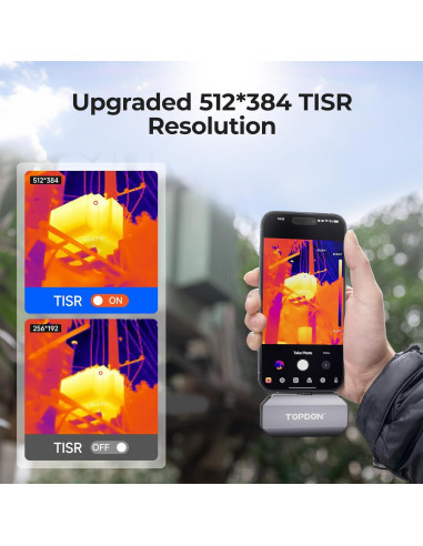 Cámara Térmica TOPDON TC002C, 512x384, USB-C para iPhone