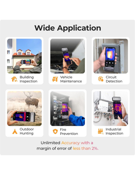 Cámara Térmica TOPDON TC002C, 512x384, USB-C para iPhone