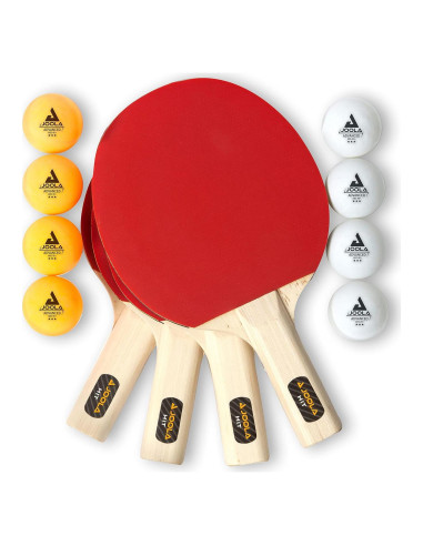 Set de Palas de Ping Pong JOOLA con Pelotas y Funda - 4 Jugadores