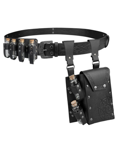 Combo Cinturón Alquimia EpicCos + Bolsa Botellas Negra