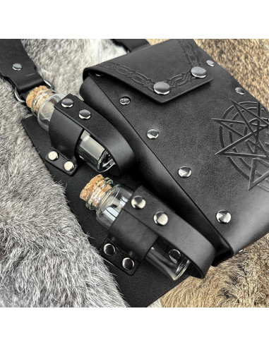 Combo Cinturón Alquimia EpicCos + Bolsa Botellas Negra