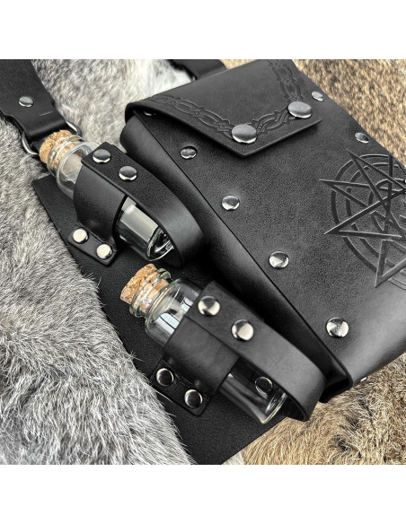 Combo Cinturón Alquimia EpicCos + Bolsa Botellas Negra