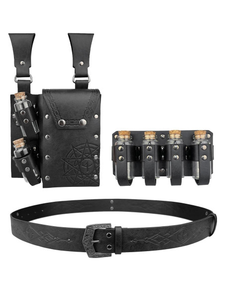 Combo Cinturón Alquimia EpicCos + Bolsa Botellas Negra