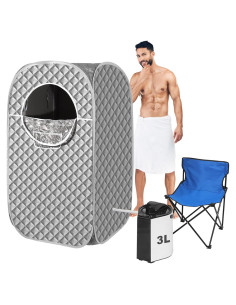 Sauna de Vapor Portátil Saupaolo01 3L 9 Niveles Plata