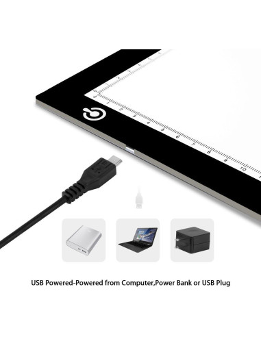 Caja de Luz LED A4 LitEnergy Ultra Fina USB Ajustable