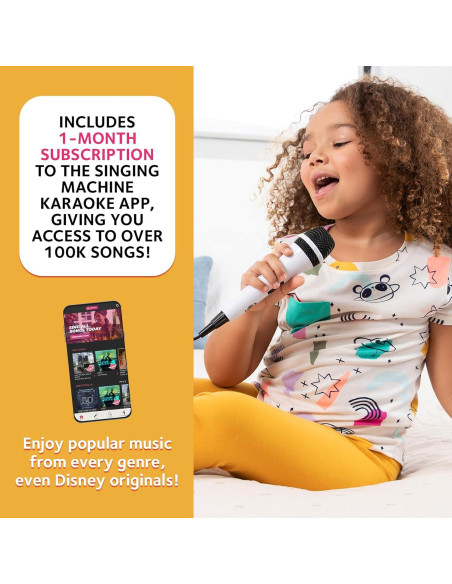 Karaoke Portátil Singing Machine Groove Mini Rosa - Bluetooth