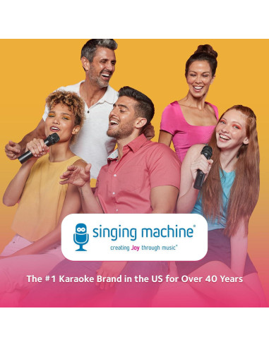 Karaoke Portátil Singing Machine Groove Mini Rosa - Bluetooth